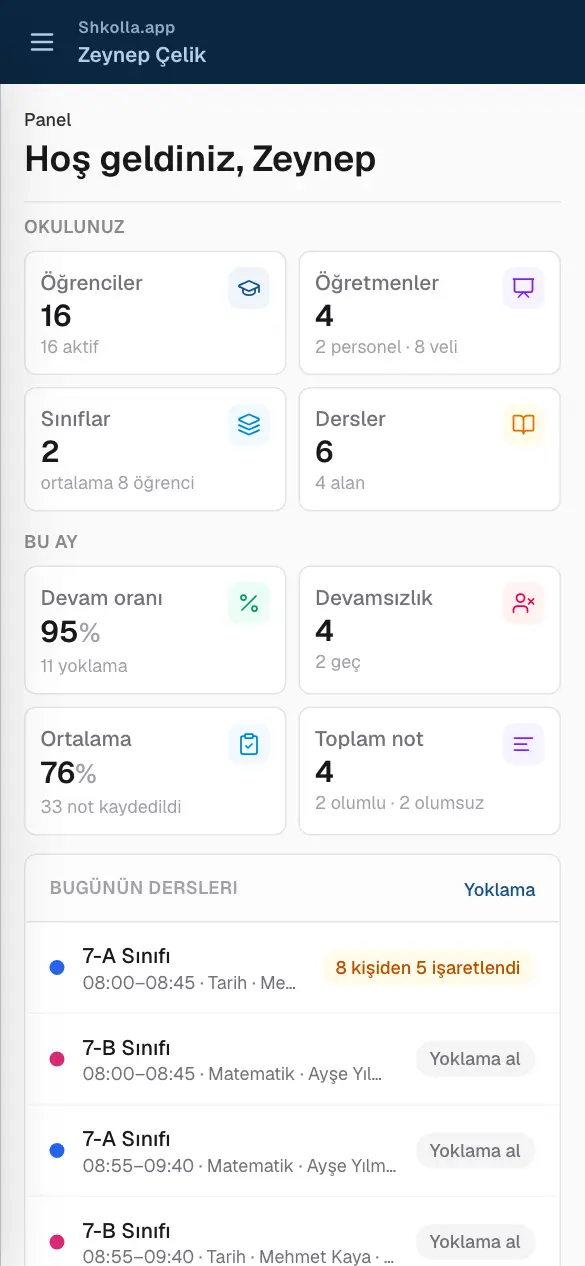 Telefonda Shkolla.app.