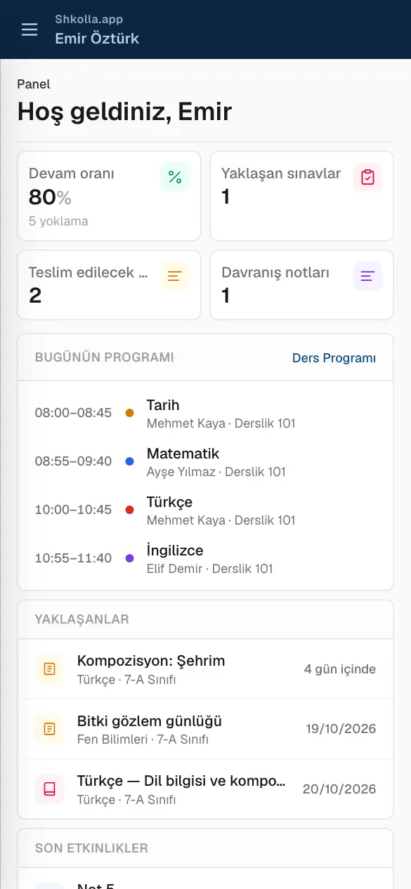 Telefonda Shkolla.app.